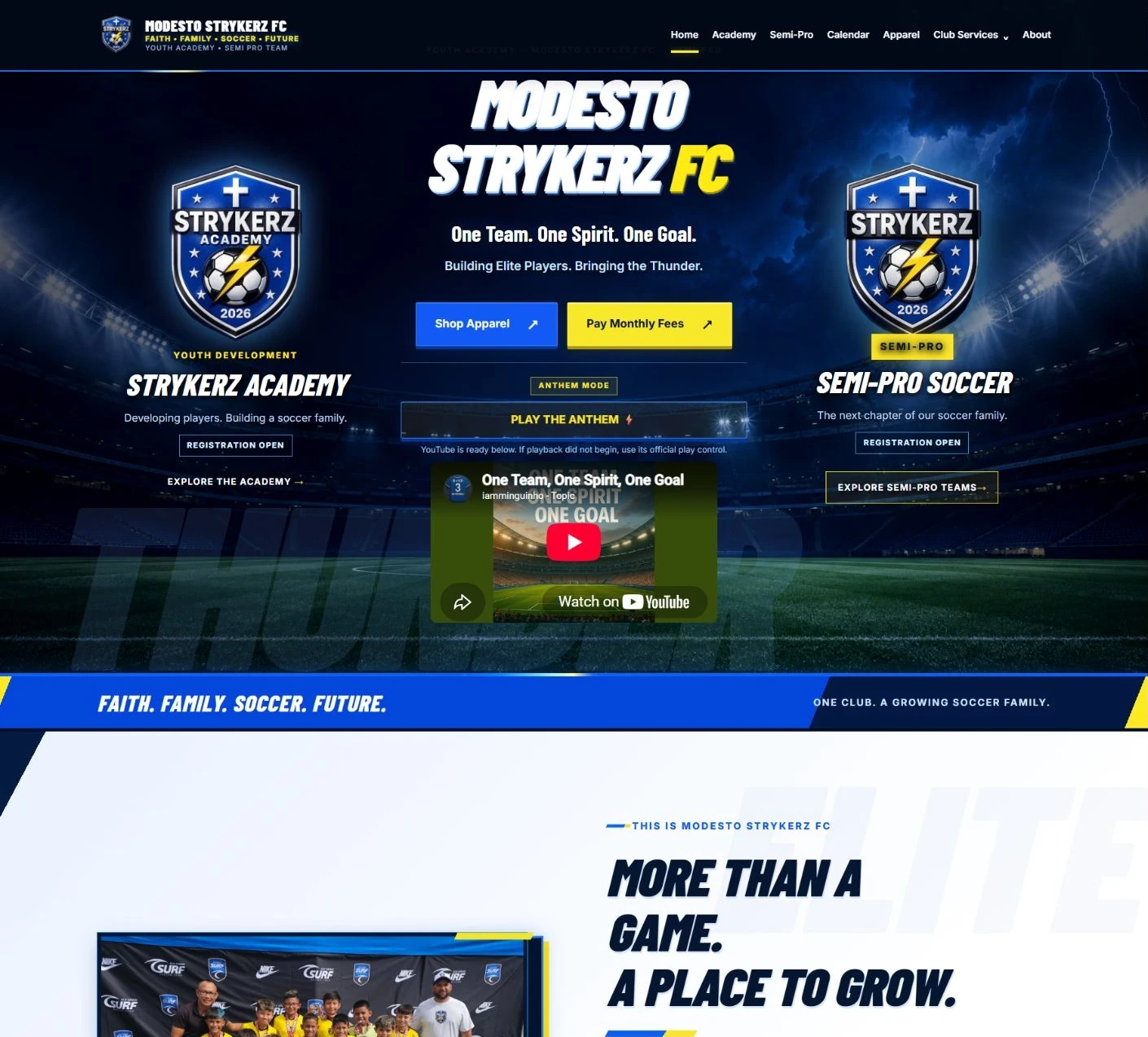 Live Modesto Strykerz FC website